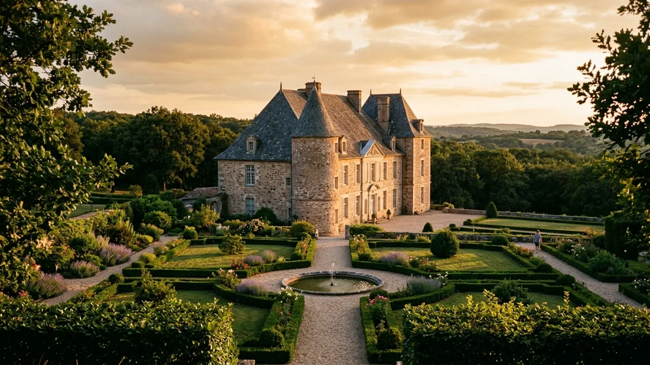 Vue d'ensemble du Château d'Assas et de son domaine paysager méditerranéen préservé